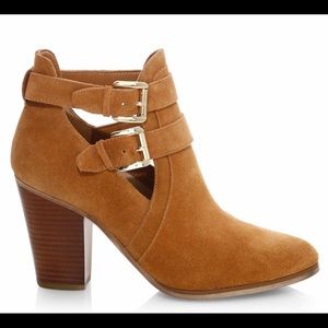 Walden Suede Buckle Ankle Boots (Acorn)